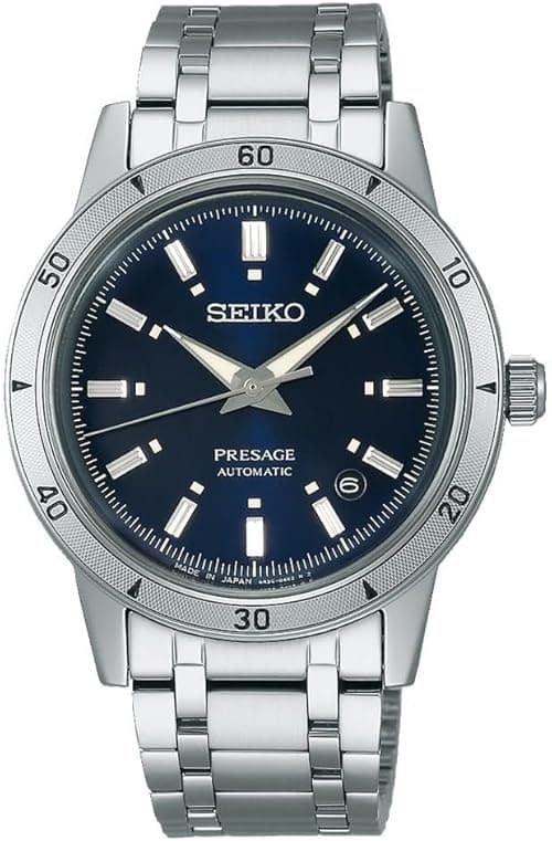 Seiko Presage Style 60's Automatic Men's Watch Blue Background SRPL07J1 Steel Case and Bracelet on Amazon.ae - Price Tracker