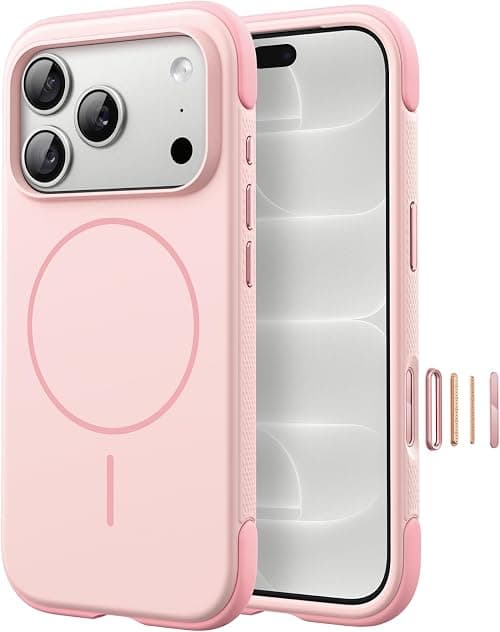JETech Magnetic Silicone Case for iPhone 18 Pro/17 Pro, Light Pink على Amazon.ae - متتبع الأسعار