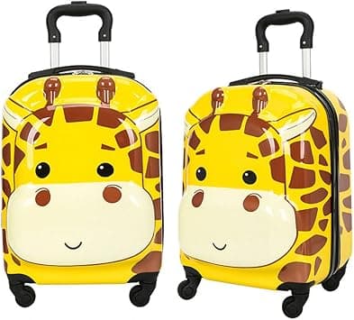 Kids Trolley Suitcase Lightweight Portable Children Suitcase Student Carry On Bag Hard Shell Boys Girls Small Travel Luggage Case with 4 Quite Spinner Wheels for Trip Tour Cabin (Giraffe) on Amazon - Best Deal Finder