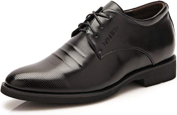 Battle Men Men's Elevator Shoes 2" Taller Lace up Faux Leather Formal Oxford Dress Footwear Removable Invisible Height Increasing Insole Formal Men on Amazon.ae - Price Tracker