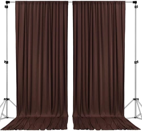 AK TRADING CO. 10 feet x 10 feet Black Polyester Backdrop Drapes Curtains Panels with Rod Pockets - Wedding Ceremony Party Home Window Decorations on Amazon - Best Deal Finder