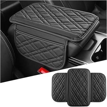 Universal Car Center Console Cover, Leather Armrest Cushion with Dual Storage Bags, Vehicle Interior Seat Box Pad Protector, Durable Automotive Arm Rest Accessory for SUV, Sedan & Truck (Black) on Amazon.ae - Price Tracker