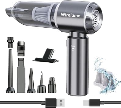 Handheld Car Vacuum Cleaner Cordless 22000Pa Strong Cyclonic Suction Blowing Brushless Motor Cordless Portable Mini Car Vacuum Powerful Rechargable Lightweight for Pet Hair Vehicle Home Office Grey on Amazon - Best Deal Finder
