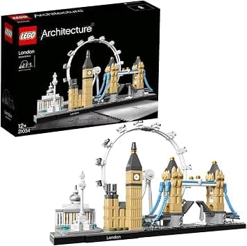 LEGO 21034 Architecture Skyline Model Building Set, London Eye, Big Ben, Tower Bridge Collection, Office Home Décor, Collectible Gift Idea - متتبع أسعار Amazon.sa