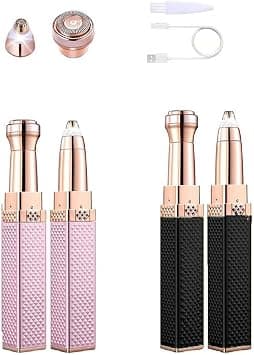 Eyebrow Trimmer & Facial Hair Removal for Women, 2 in 1 Eyebrow Razor and Hair Remover, Rechargeable Painless Razors for Face Peach Fuzz, Eyebrow, Lips, Body, Chin, Arms, with Built-in LED Light على Amazon.ae - متتبع الأسعار