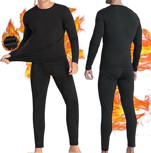 ALANX Thermal Underwear For Men,Thermal Long Johns Top & Bottom Set,Thermal Wear Clothes pants Thermal Base Layer Long Sleeve pajama,Skiing,Hiking,Outdoor Sports on Amazon.ae - Price Tracker