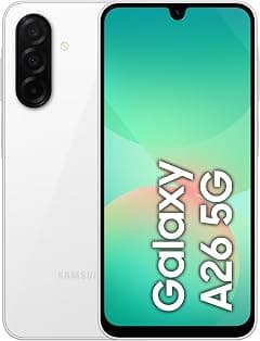 Samsung Galaxy A26 5G, Android Smartphone, 256GB Storage, 8GB RAM, White, 50MP Camera, Large Display, Long Battery Life (KSA Version) - متتبع أسعار Amazon.sa