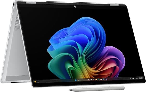 HP OmniBook X Flip 2-in-1 Laptop Next Gen AI 16-as0001nx, 16" 3K, Touch screen, Intel Core Ultra 7-256V, Intel Arc 140V GPU, 16GB RAM, 1TB SSD, Windows 11 Home, Glacier silver - C20W6EA - متتبع أسعار Amazon.sa