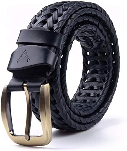 VOGARD Mens Braided Genuine Leather Original Branded Belt | Woven Leather Belt for Casual Pants with Brass Buckle| Micro Adjustable on Amazon - Best Deal Finder
