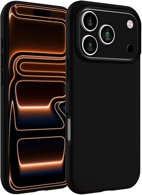 MARGOUN Designed for iPhone 17 Pro Max Case, Liquid Silicone Protective Phone Case with Soft Anti-Scratch Microfiber Lining Utra Slim Drop Protection Phone Cover (Black, 17 PM) على Amazon.ae - متتبع الأسعار