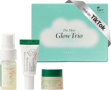 AXIS‑Y Mini Glow Trio Set – Travel‑Size Glow Toner, Niacinamide Glow Serum & Alpha‑Arbutin Cream – 3‑Step Brightening Routine for Dark Spots, Uneven Tone & Hydration على Amazon.ae - متتبع الأسعار