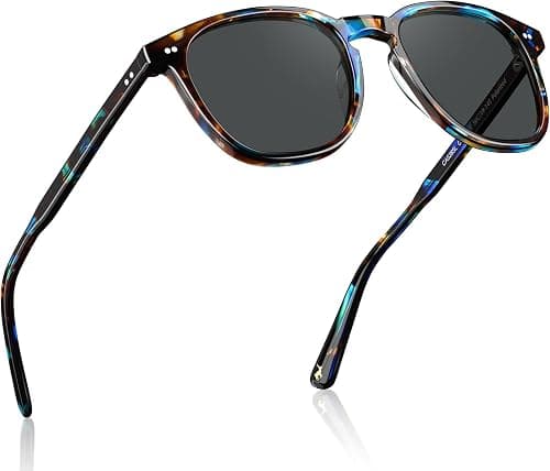 CARFIA Retro Cool Acetate Polarized Sunglasses for Men UV Protection, Outdoor Fashion Driving Eyewears Male Square Sunnies on Amazon - Best Deal Finder