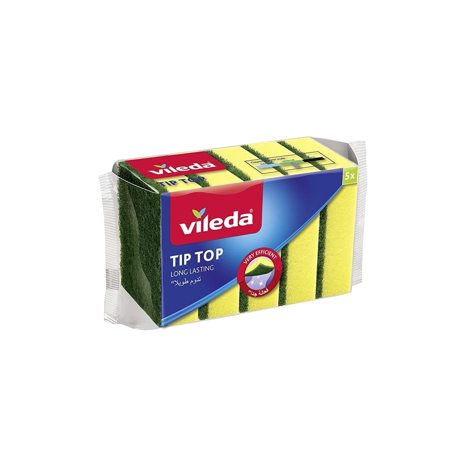 Vileda Tip Top Dish Washing Medium Foam Sponge Scourer 5 Pieces on Amazon.ae - Price Tracker