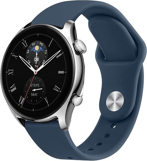 Vanjua Band for Amazfit GTR 4 / GTR 3 Pro / GTR 3 / GTR 2e / GTR 2 / GTR 47mm Smart Watch, 22mm Quick Release Soft Silicone Replacement Wristband Sport Strap Compatible with Amazfit GTR 4 Bands Men على Amazon.ae - متتبع الأسعار