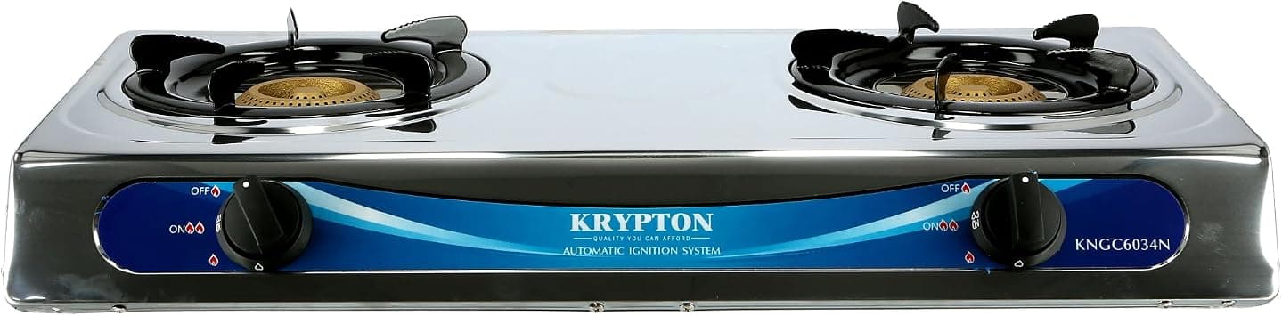 Krypton 2 Burner Gas Cooker,Multi color, SILVER, KNGC6034 on Amazon - Best Deal Finder