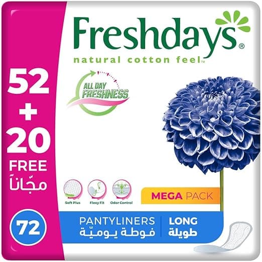 Freshdays Daily Liners Long 72 Pads on Amazon.ae - Price Tracker