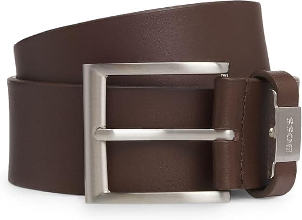BOSS Mens Connio Branded-keeper belt in Italian leather on Amazon.ae - Price Tracker