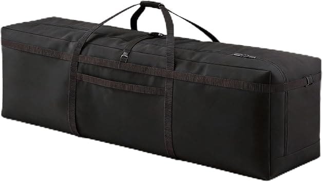 Waterproof Travel Duffle Bags - Upgraded 900D Oxford Heavy Duty Carry Bag, Reinforced Zipper, Cushioned Handles, Adjustable Strap Buckles for Travel, Camping, Gym, Outdoor, Black – 60 X 17 X 20 in, 60 على Amazon.ae - متتبع الأسعار