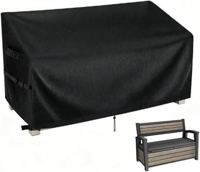 Garden Storage Bench Cover Waterproof for Keter Eden 136×64×90cm, 500D Heavy Duty Oxford Fabric Garden Bench Cover, Outdoor Storage Box Covers - متتبع أسعار Amazon.sa
