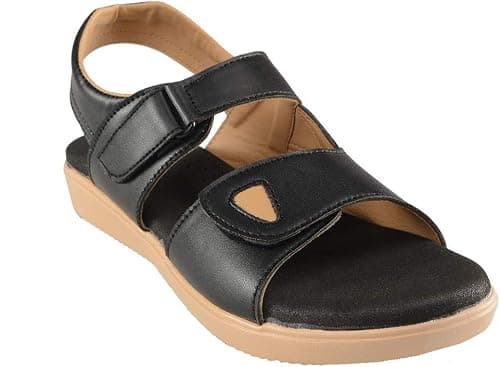 Health FIT Extra Soft Ortho Care Diabetic & Orthopedic Sandal/Doctor Sandal Footwear with Arch Support Women Brown على Amazon.ae - متتبع الأسعار