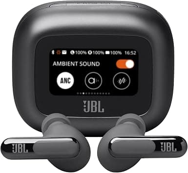 JBL Live Beam 3, Wireless Earbuds with Bluetooth, 48 Hours Battery Life, True Adaptive Noise Cancelling and High Quality JBL Signature Sound, IP55 Waterproof, Closed-Back Stick Design, Black - Amazon.sa Price Tracker