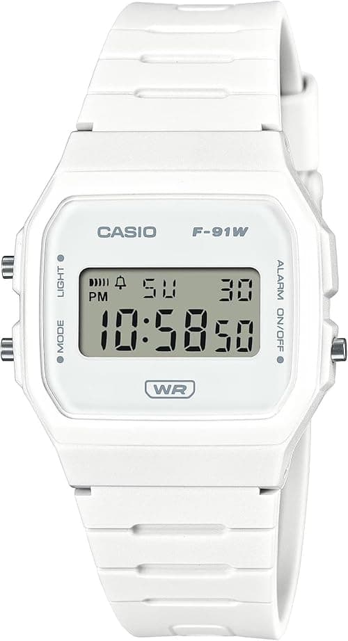 Casio Women's Digital Quartz Watch with Plastic Strap F-91WB-7AEF, White, Strap on Amazon.ae - Price Tracker