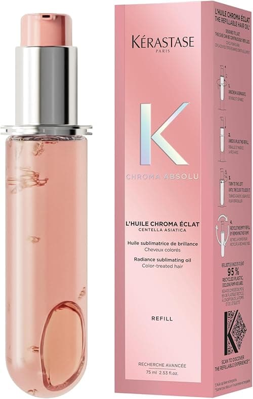 Kérastase Chroma Absolu High Shine Hair Oil for Damaged Colour-Treated Hair, Lightweight Formula with Lactic Acid, Huile Chroma Éclat, Refillable on Amazon.ae - Price Tracker