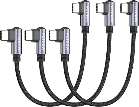 Right Angle USB C to USB C Cable 0.5FT 3Pack, Short 6 inch USB C Charger Cable 65W Fast Charging Cords for iPhone 15/16,Power Bank and USB Type C Devices on Amazon.ae - Price Tracker