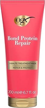 OGX Repair & Protect Bond Protein Repair 1-Minute Treatment Mask, Hair Treatment Mask Rapidly Repairs for Shiny, Smooth Hair That Lasts Between Washes, Sulfate-Free Surfactants, 6.7 fl. oz on Amazon.ae - Price Tracker