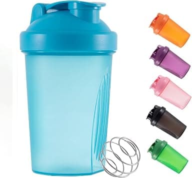 DDSHUN Shaker Bottle For Protein Powder Mixed Plastic Workout Water Bottle 400 ml with Mixball Non-Leak Cap Shaker Cups for Fitness Sports Gym Supplement Drinks Bottles (Blue) on Amazon.ae - Price Tracker