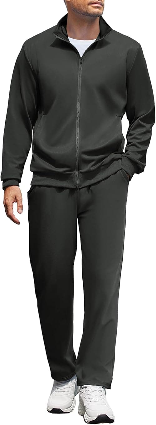 COOFANDY Men's Tracksuits Casual Sweatsuit 2 Piece Full Zip Athletic Jogging Suit Sets Sport Sweat Suit on Amazon.ae - Price Tracker