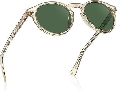 CARFIA Vintage Polarized Sunglasses for Men UV400 Protection Retro Fashion Eyewear Hand-crafted Acetate Frame CA5288L on Amazon.ae - Price Tracker