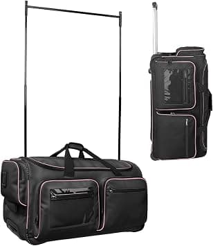 Dance Bag with Garment Rack,Dance Costumes Rolling Garment Bags For Travel,Garment Duffle Bag For Dance Competition, Wheeled Drop-Bottom Upright Luggage Closet Suitcase (28inch-Black) on Amazon.ae - Price Tracker