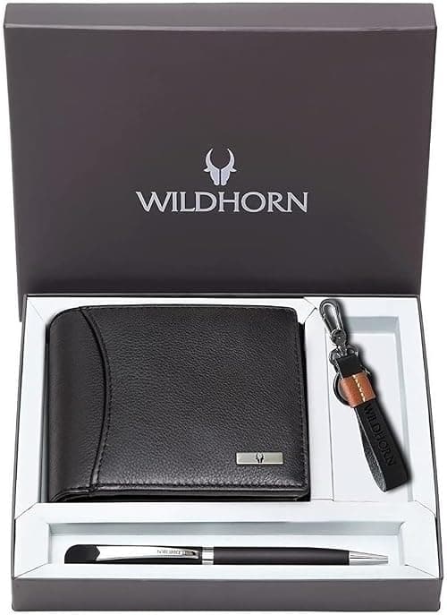 WildHorn mens Leather Wallet Belt Combo Men's Wallet on Amazon - Best Deal Finder