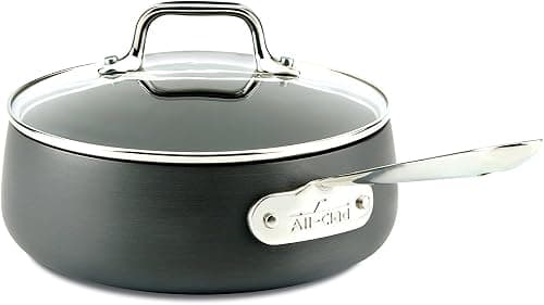 All-Clad E7852664 HA1 Hard Anodized Nonstick Dishwasher Safe PFOA Free Sauce Pan Cookware 2.5 quart Black 2100090549 on Amazon.ae - Price Tracker