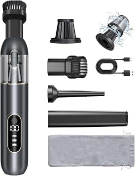 4-in-1 Handheld Cordless Car Vacuum – 19000PA, Brushless Motor, 2-in-1 Blow & Suction, Dual Modes, Type-C, Mini & Portable for Car, Home, Office, Keyboard Cleaning on Amazon - Best Deal Finder
