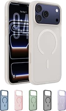 Belkin SheerForce Grip MagSafe Compatible iPhone 17 Pro Max Case with Slim Design & Anti-Slip Side Lines - Magnetic, Transparent, & Shockproof Protective iPhone Case - Sand on Amazon.ae - Price Tracker