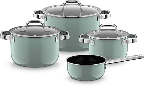 WMF Fusiontec Mineral Pro 0519845290 4-Piece Saucepan Set, Durable, Scratch-Resistant Material, Induction Cookers, Suitable for All Hob Types, Made in Germany, Eucalyptus Haze on Amazon.ae - Price Tracker