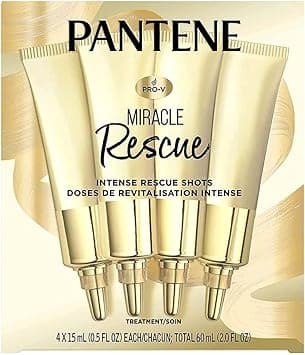 Pantene Hair Mask for Dry Damaged Hair, Deeply Moisturizing and Weightless, Miracle Intense Rescue Shots, Paraben Free, 4ct, 2.0 oz on Amazon.ae - Price Tracker