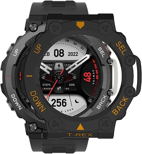 Bangyee Fit for Amazfit T-Rex 2 Case Cover, Shockproof Bumper Durable TPU Protective Cover Bumper Frame Protector Case Accessories for Amazfit T Rex 2 Smartwatch (Black& Gold) on Amazon - Best Deal Finder