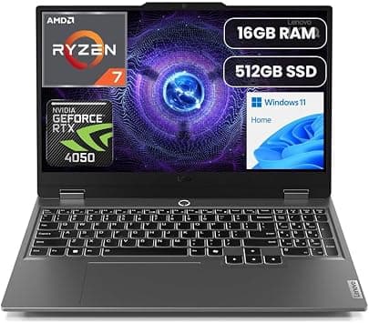 Lenovo LOQ 15ARP10E Gaming Laptop, 15.6" FHD 144Hz Display, AMD Ryzen 7 170, 16GB DDR5 RAM, 512GB SSD, NVIDIA GeForce RTX 4050 6GB, White Backlit ENG Keyboard, Luna Grey on Amazon.ae - Price Tracker