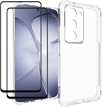 for Xiaomi Redmi 15 5G Case with Screen Protector (2 Pieces) Slim Shock Absorption TPU Soft Edge Bumper with Reinforced Corners Transparent Protective Cover على Amazon.ae - متتبع الأسعار