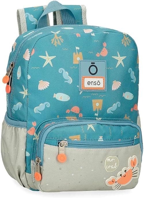 Enso Mr Crab Kids Backpack School Backpack Polyester Double Multi Directional Swivel Wheels Multiple Ways to Use on Amazon.ae - Price Tracker