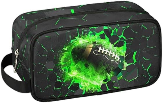 Travel Toiletry Bag for Boys Kids, Waterproof Hanging Dopp Kit for Teens Men, Green Football Cool Switch Carrying Case Compatible with Nintendo Switch and New Switch OLED Console on Amazon - Best Deal Finder