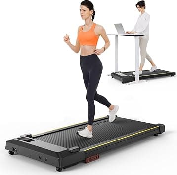 UREVO Walking pad Smart with APP Control, Under Desk Treadmill for Home and Office, 2.5 HP Portable Walking Jogging Running Machine with Remote Control 120KG Capacity على أمازون - دليلك لأفضل العروض