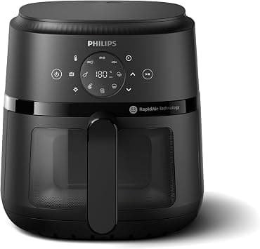 Philips Airfryer 2000 Series - 4.2L, 1500W, Rapid Air Technology, Touchscreen, Cooking Window, Black - NA220/00 - متتبع أسعار Amazon.sa