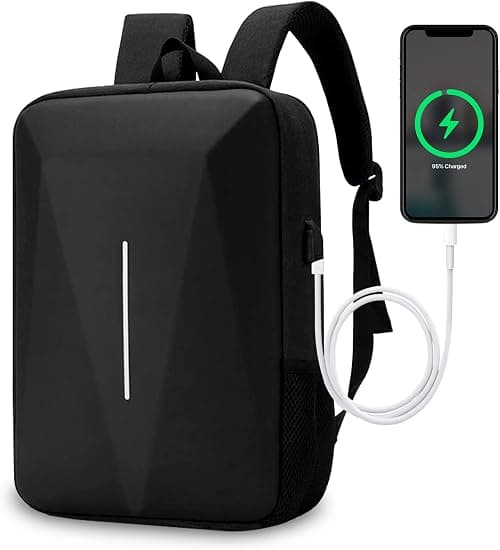 Hard Shell Laptop Backpack 15.6 Inch, Anti Theft Travel Backpack for Men and Women, Waterproof Business Computer Backpack with USB Port and Password Lock for Students School College Work, 1859, black على Amazon.ae - متتبع الأسعار