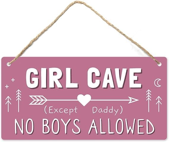 Fun-Plus Girl Cave Sign, Decorations for Bedroom, 12″x6″ PVC Plastic Decoration Hanging for Kids Room & Door, No Boys Allowed, Room Decor … on Amazon.ae - Price Tracker