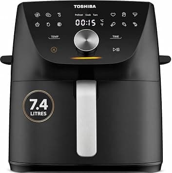 Toshiba 7.4L Air Fryer, 12 Preset Menus with Menu-IQ Smart Function, 1°C Precision, 80% Less Oil, 1800W Family-Size Oven for Quick Meals, Double-Sided Handles for Easy Carrying on Amazon - Best Deal Finder