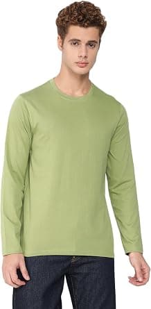 Deniklo Men's Full Sleeves Regular Fit Round Neck T-Shirt 100% Cotton Bio-Washed, Heavy Fabric on Amazon - Best Deal Finder
